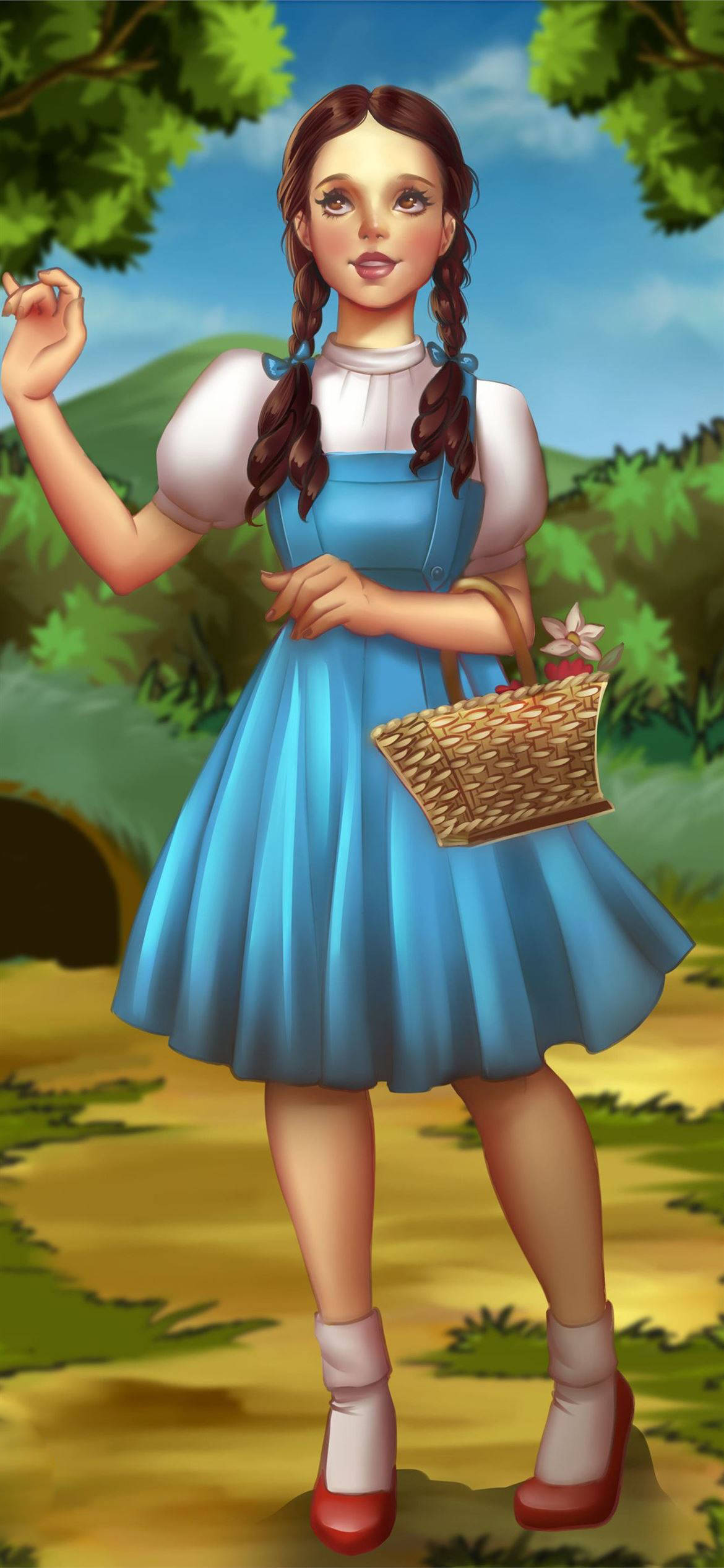 The Wizard Of Oz Dorothy Outfit Background