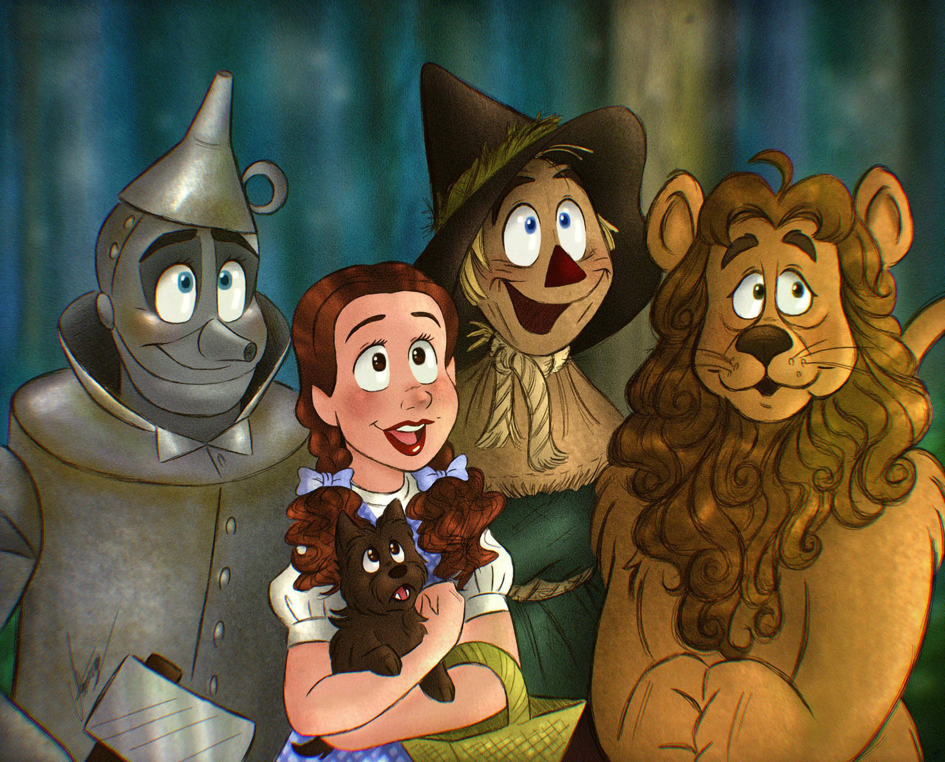 The Wizard Of Oz Smiling Faces Wallpaper