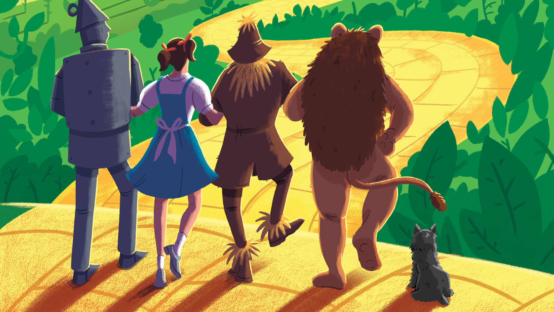 The Wizard Of Oz Squad Walking Back Background