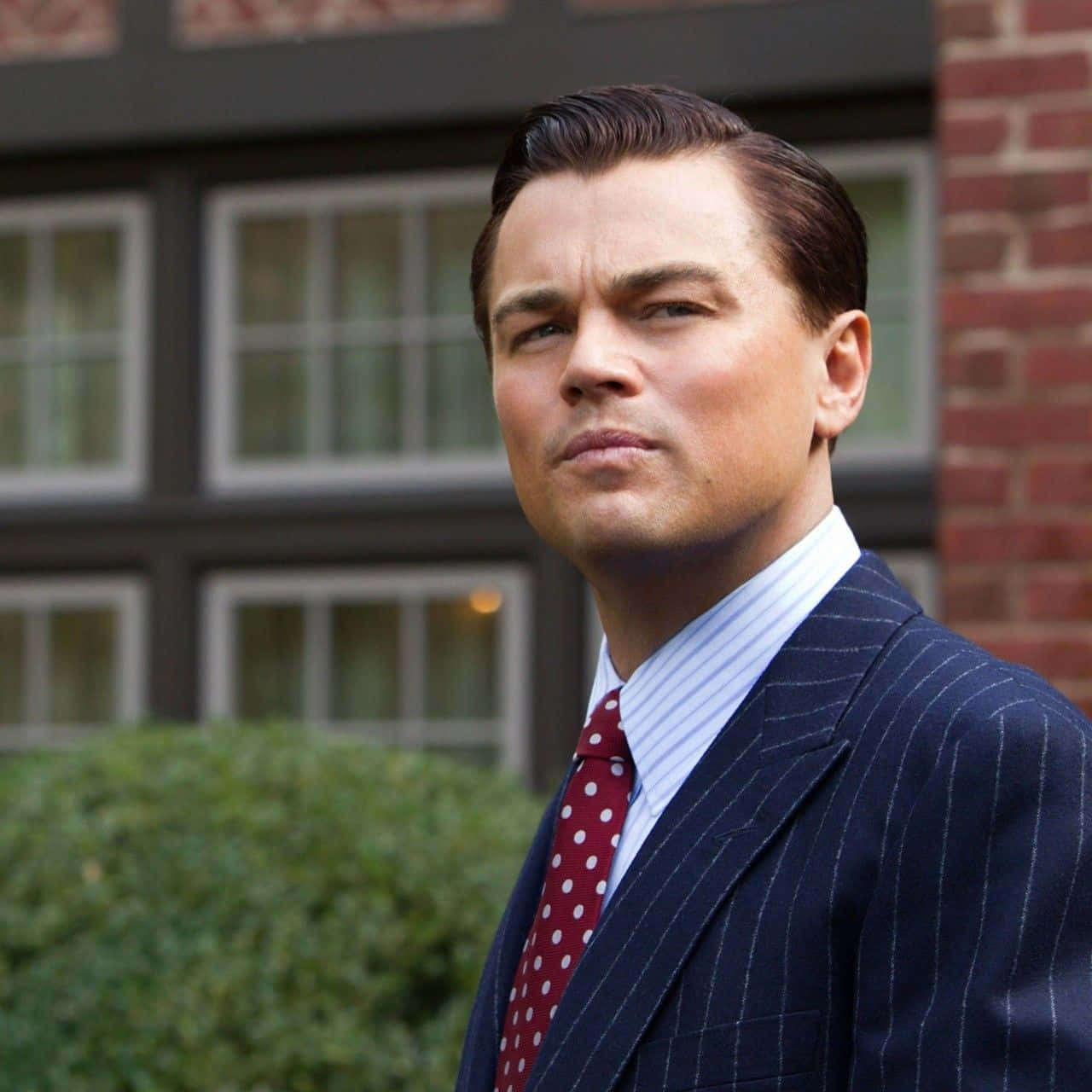 Leonardo DiCaprio som Jordan Belfort i The Wolf of Wall Street. Wallpaper