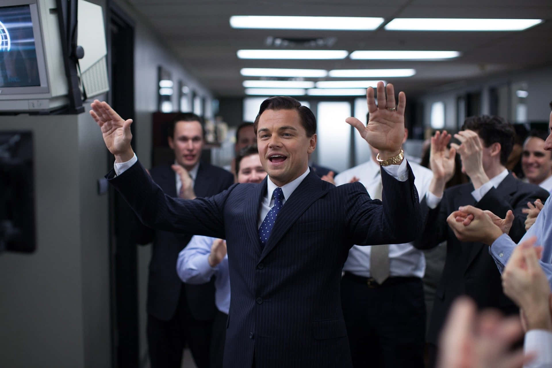 Leo DiCaprio as Jordan Belfort in "The Wolf of Wall Street" Wallpaper