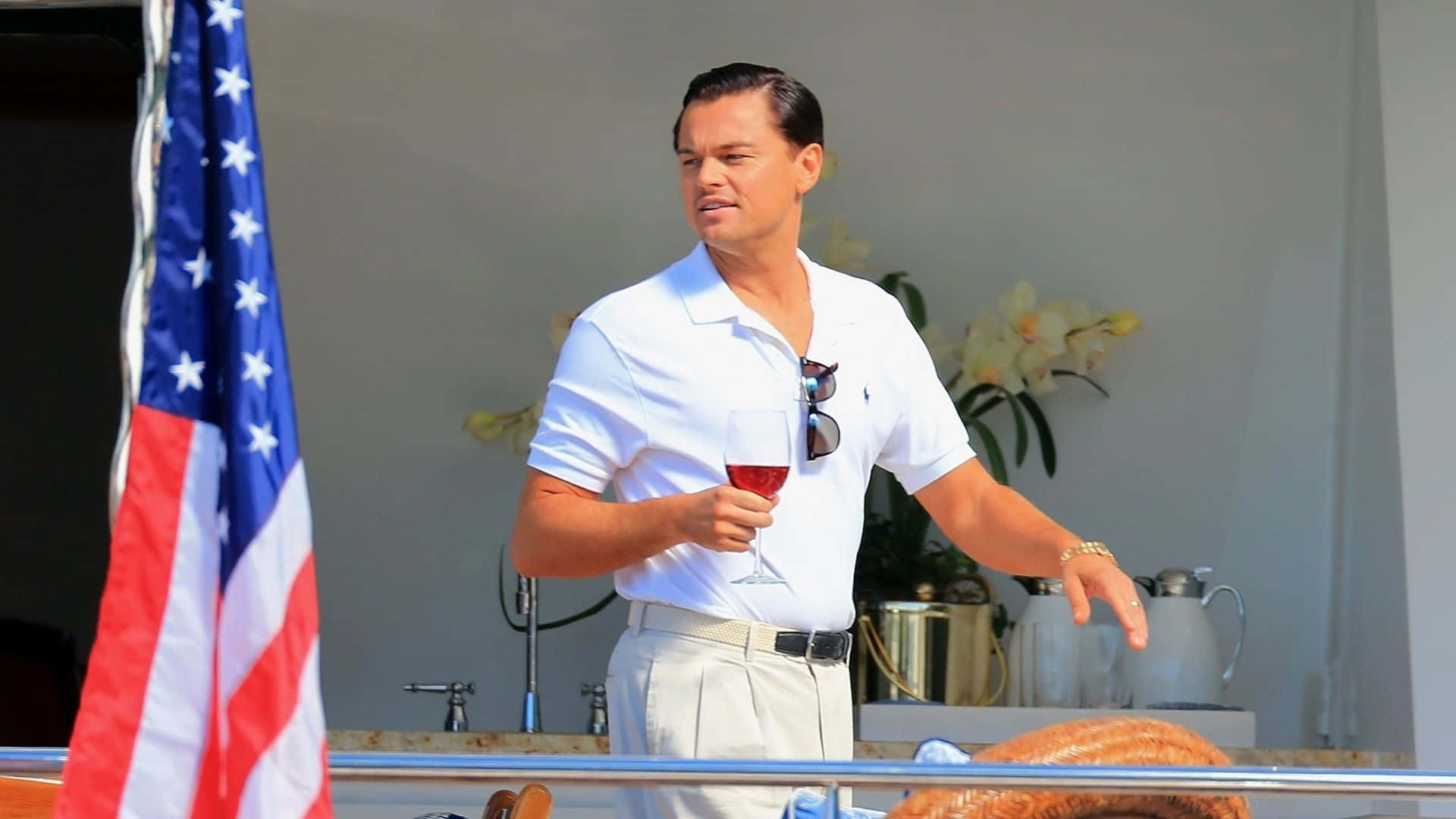 The Wolf Of Wall Street, Leonardo DiCaprio in the iconic Movie Wallpaper