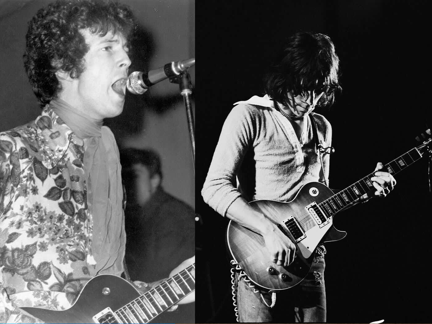 Yardbirdseric Clapton Och Jeff Beck. Wallpaper
