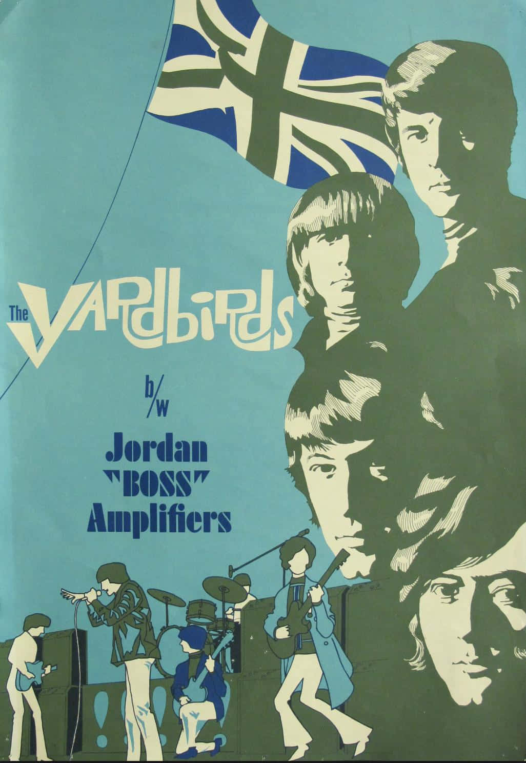 The Yardbirds Rocking Out – Vintage Jordan Boss Amplifiers Poster Wallpaper