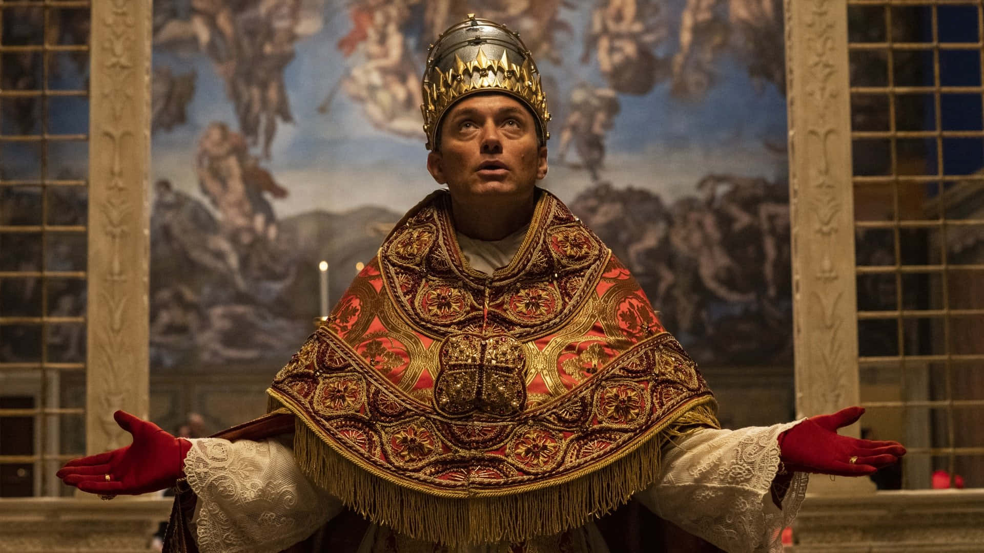 The Young Pope In Regalia Achtergrond