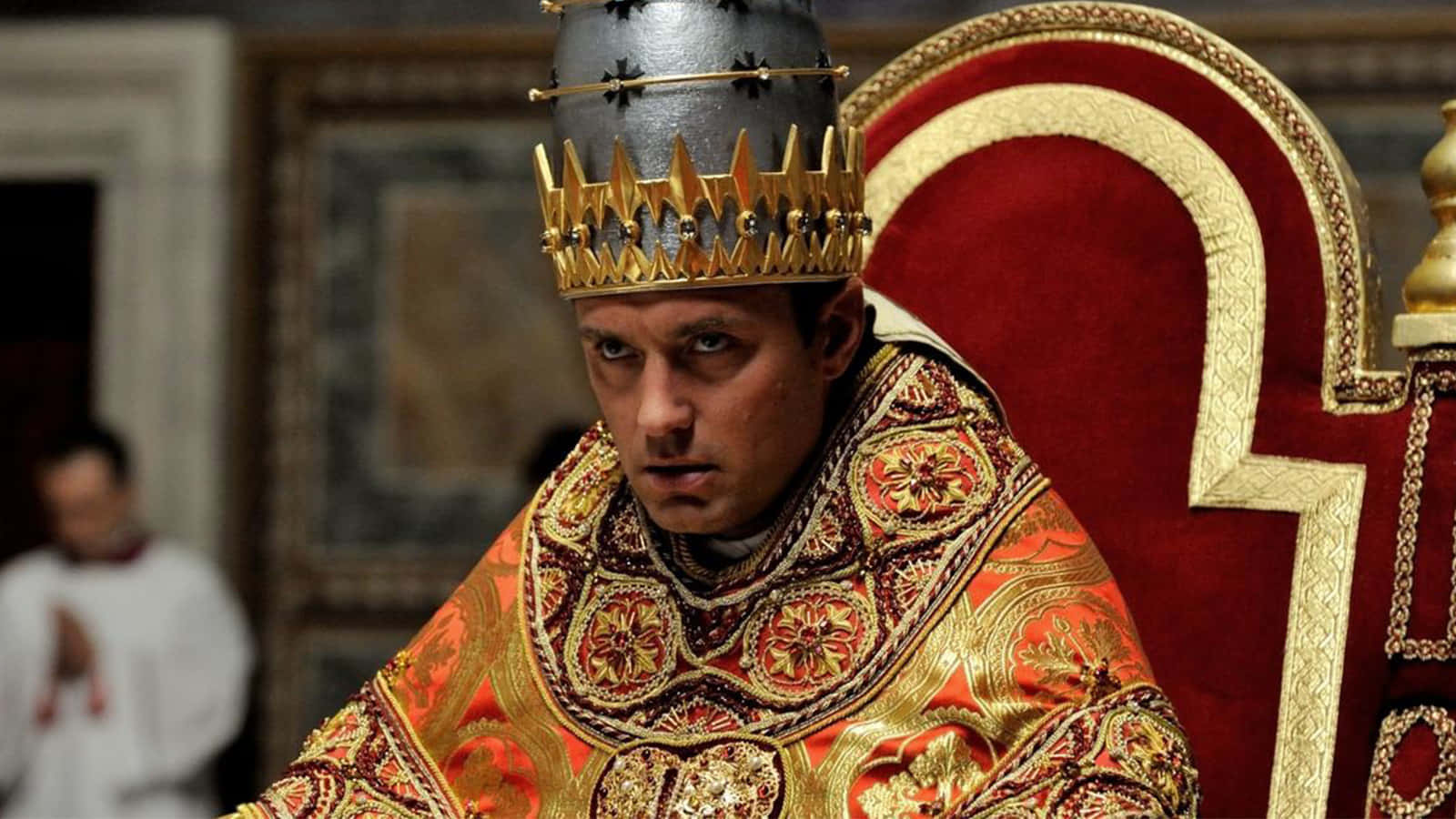 The Young Pope In Regalia Achtergrond