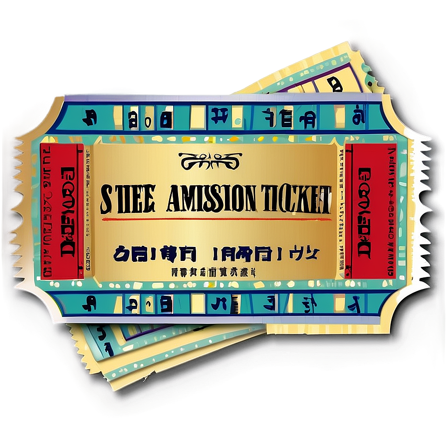 Theater Admission Ticket Png Ppb PNG
