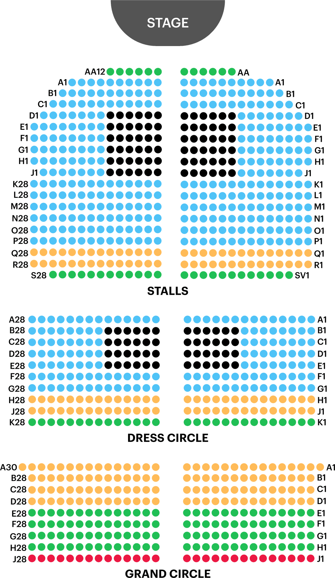 Theater Seating Chart PNG