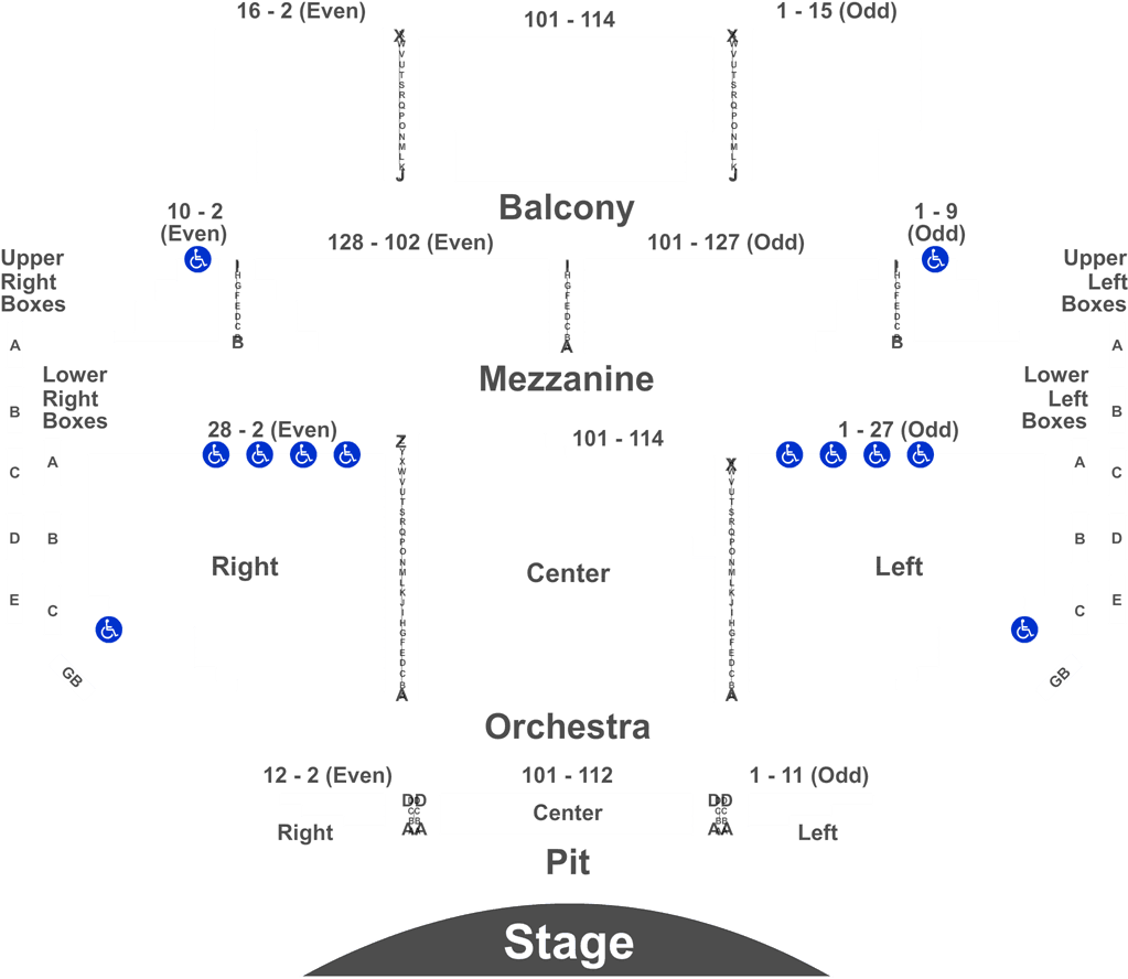 Theater Seating Chart Layout PNG