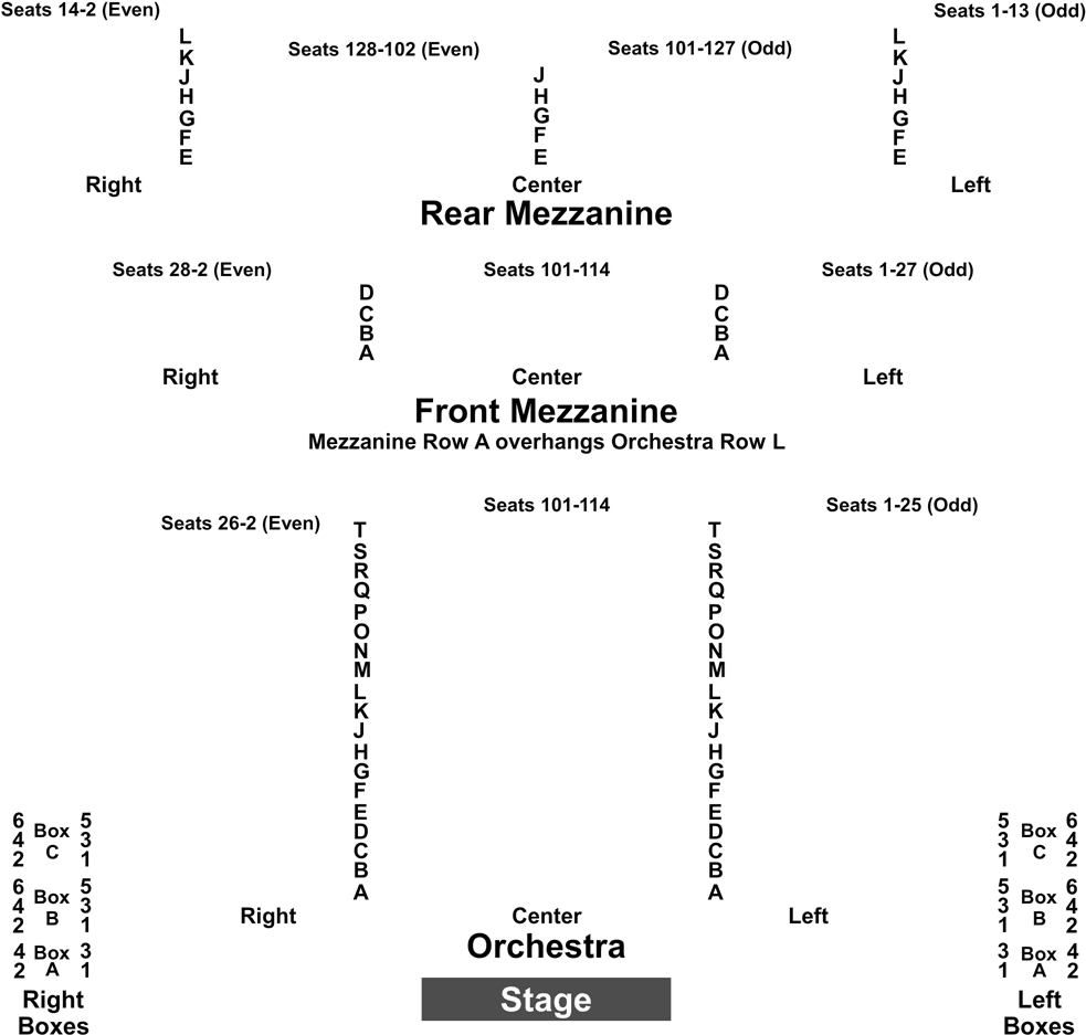 Theater Seating Chart Layout PNG