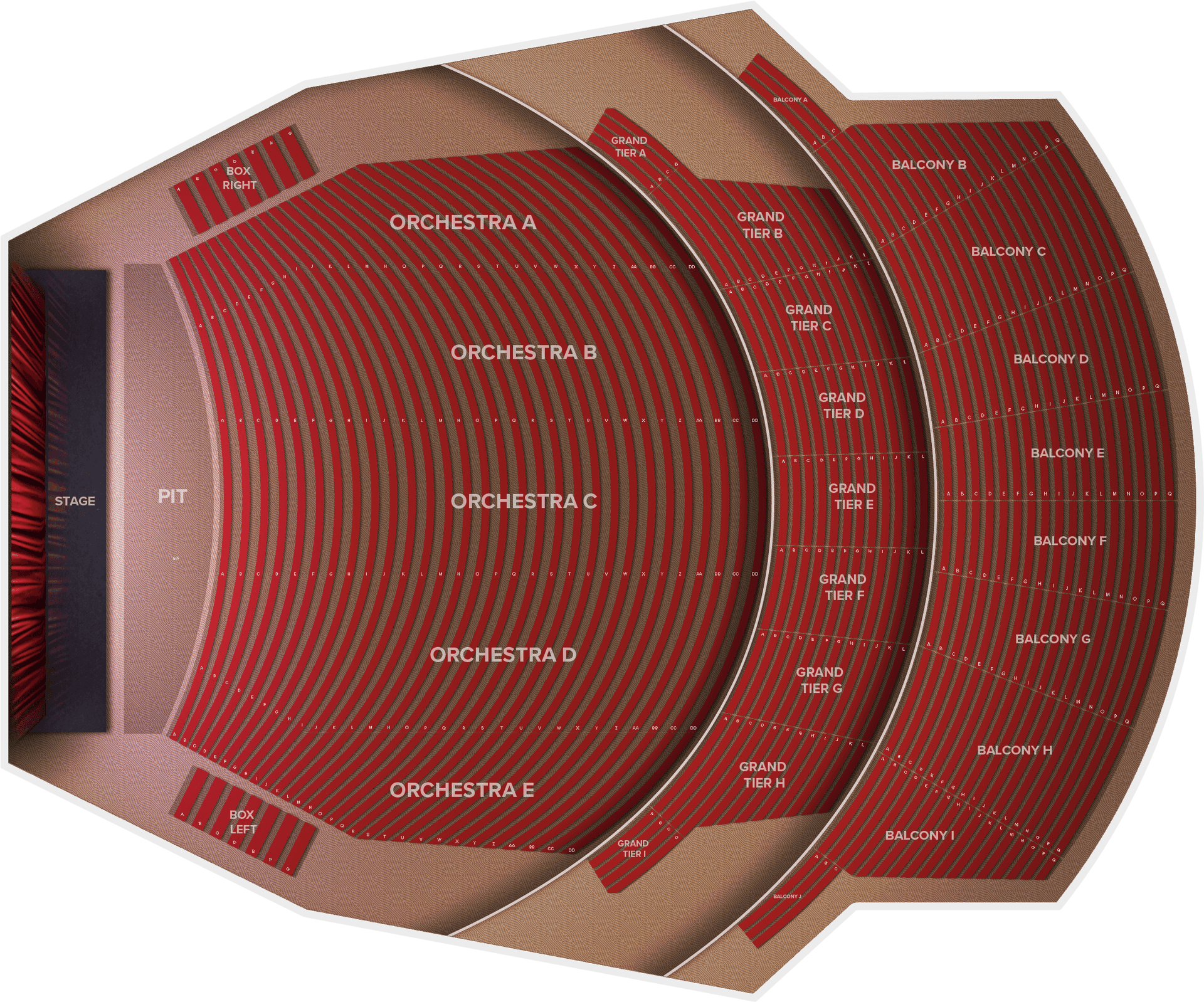 Download Theater Seating Chart Overview