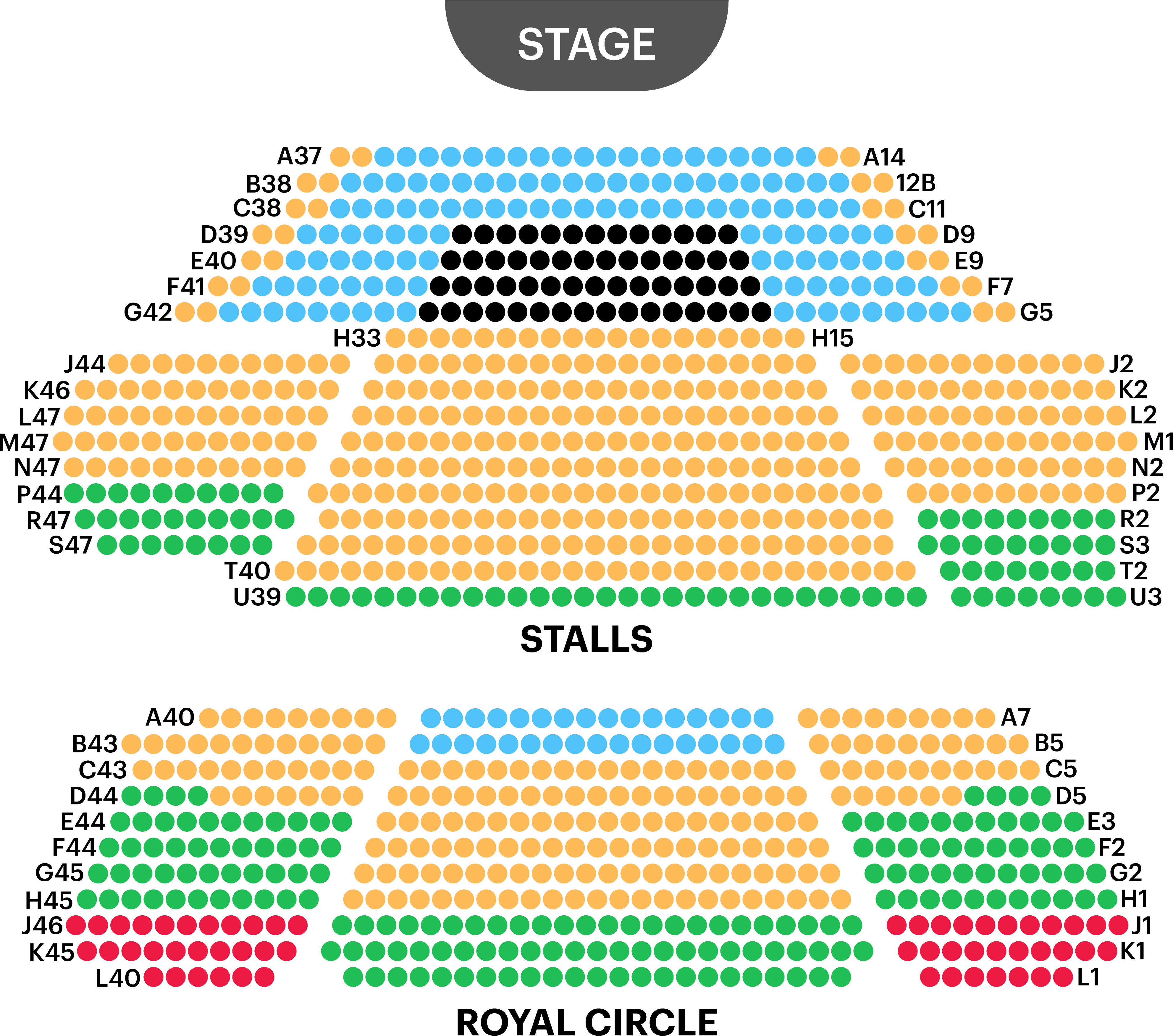 Theater Seating Chart Overview PNG