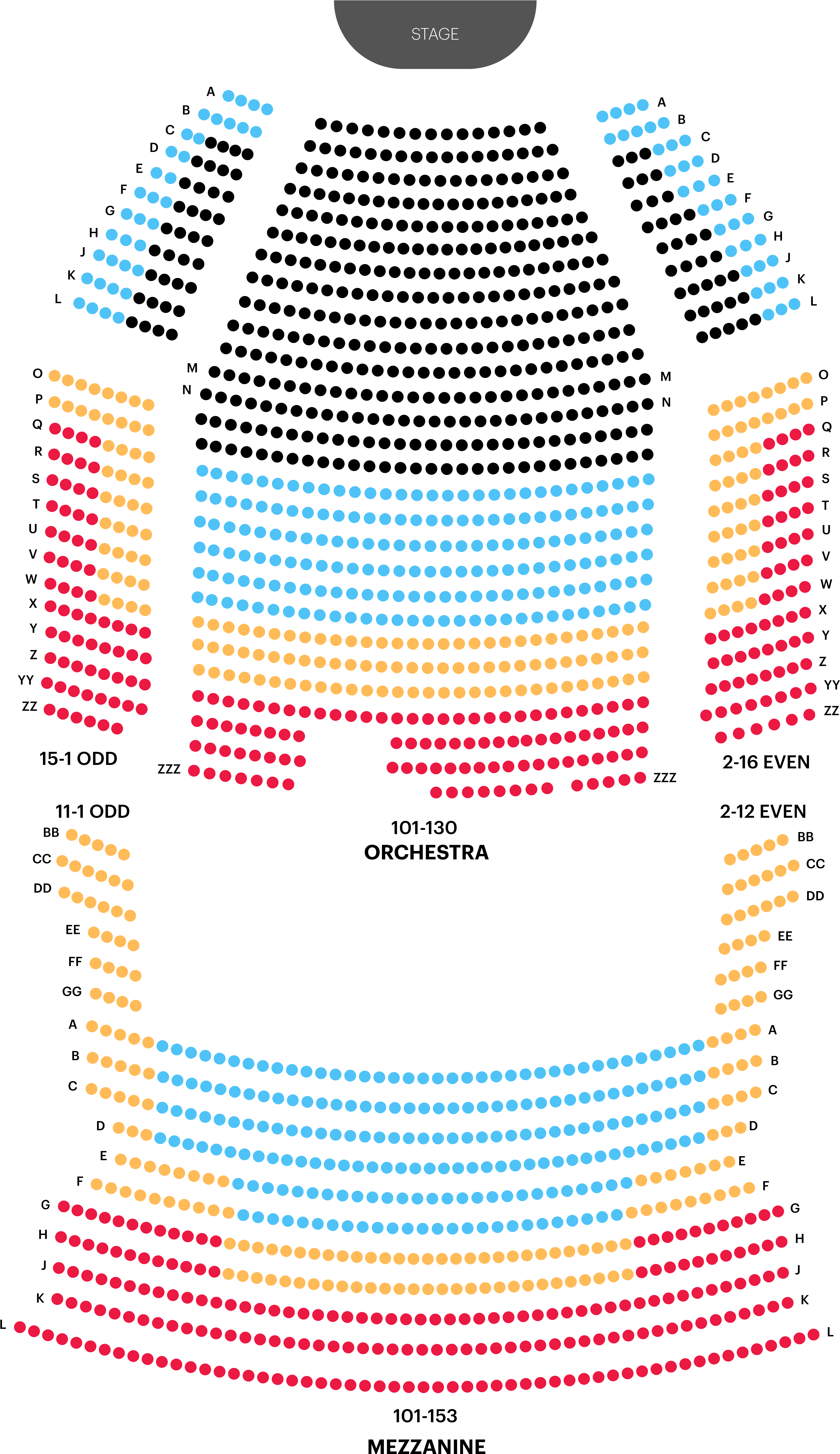 Theater Seating Chart Overview PNG