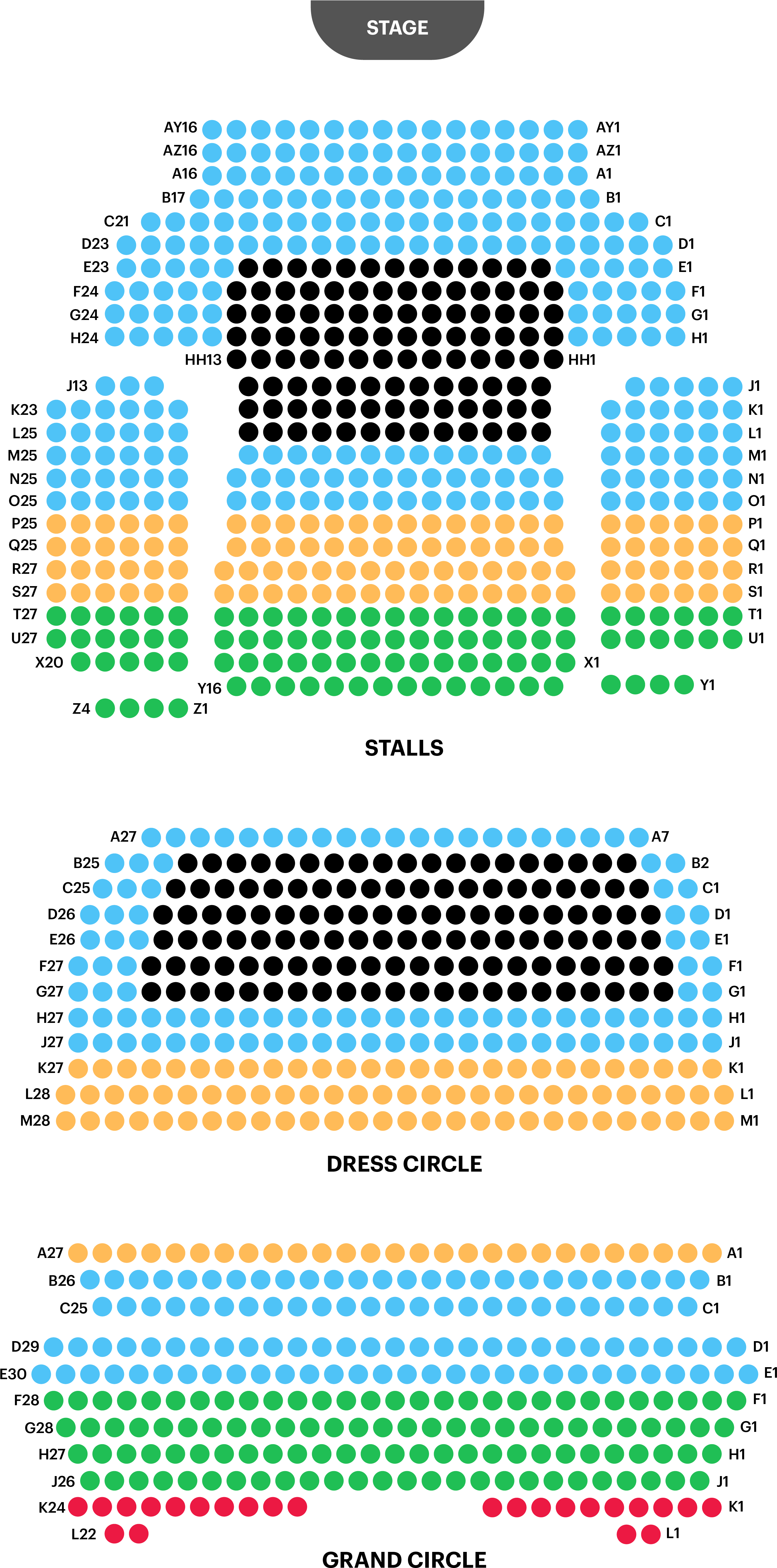Theatre Seating Chart PNG