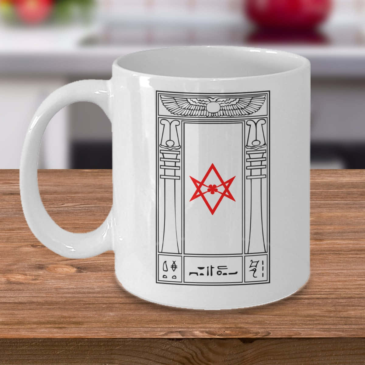 Thelema Emblem with Unicursal Hexagram and Chalice Wallpaper