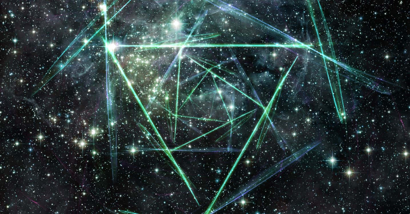 Thelema Sigil on Cosmic Background Wallpaper