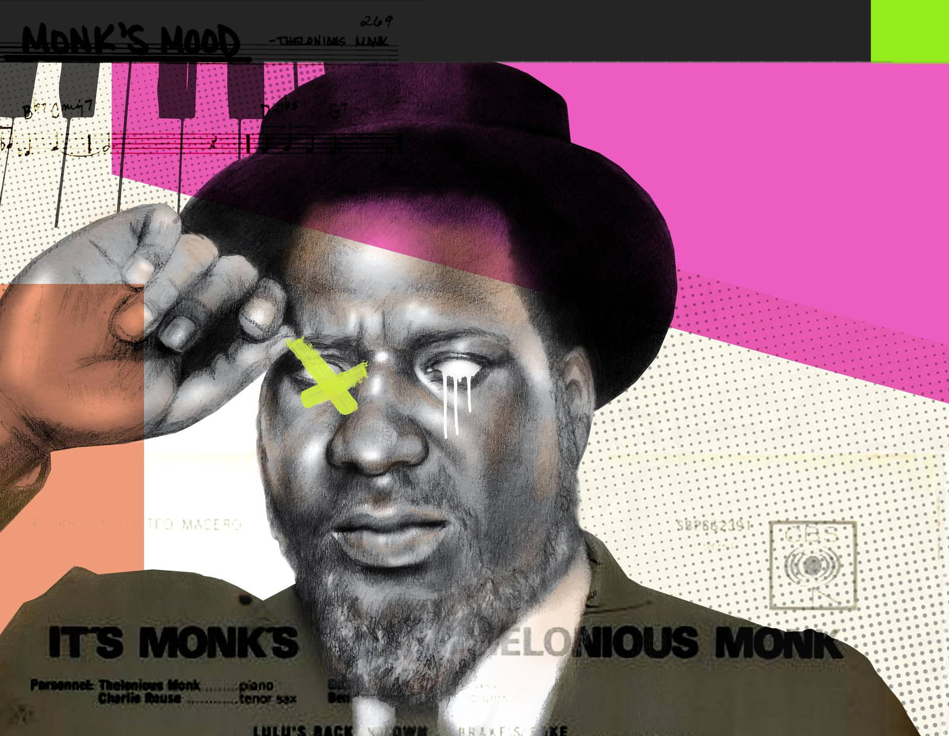 Den Thelonious Monk Det er Monks Dag Album Tapet: Wallpaper