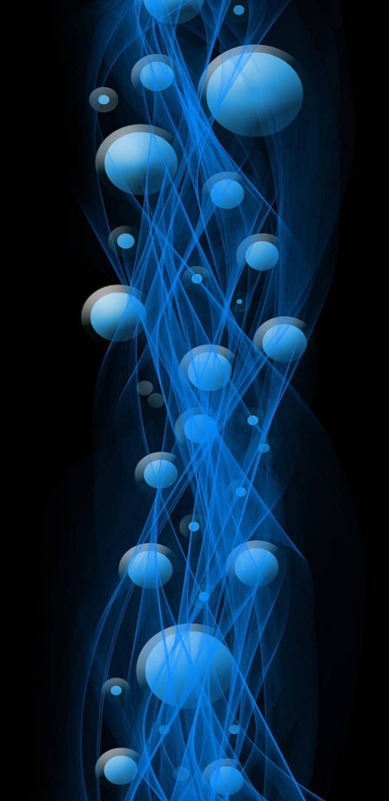 Teoretisk Fysik Blå Molekyler Wallpaper