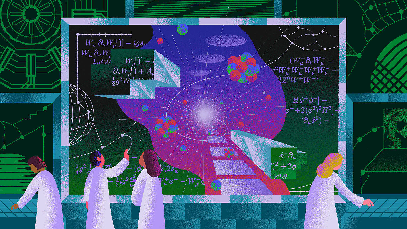 Kunstværk Vægbillede til Teoretisk Fysik forskere Wallpaper