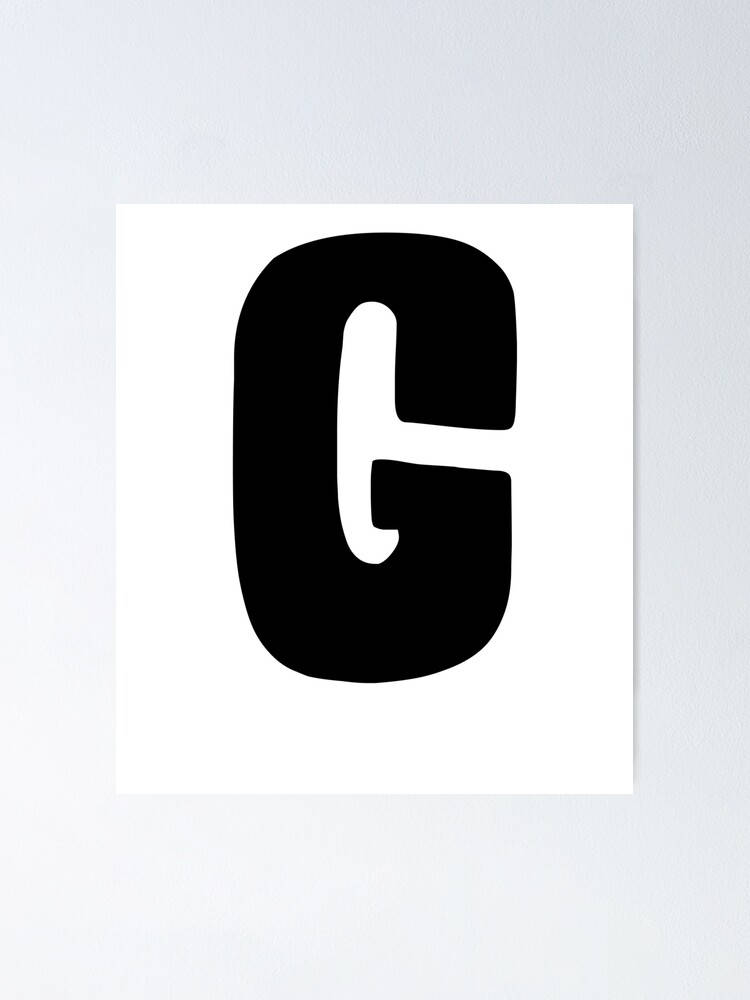 Thick Black Letter G On Paper