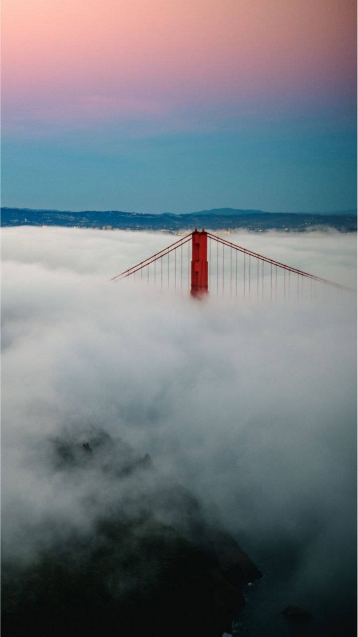 Thick Blanket Of Fog San Francisco Iphone Wallpaper