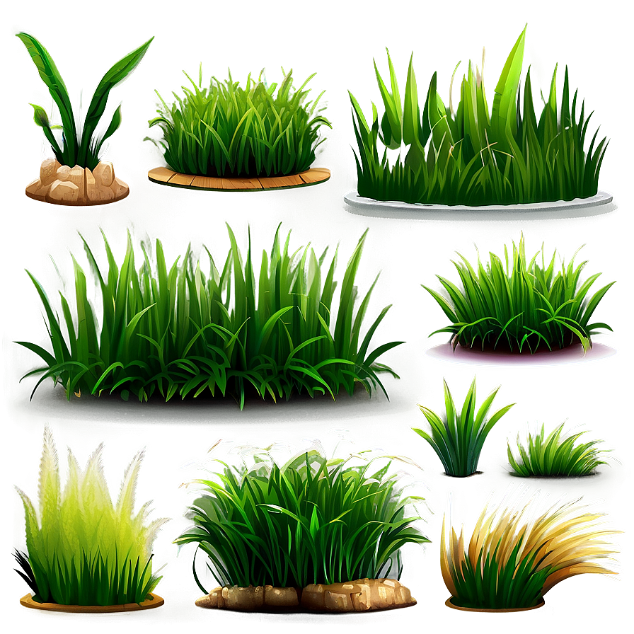 Thick Cartoon Grass Png Tfe PNG