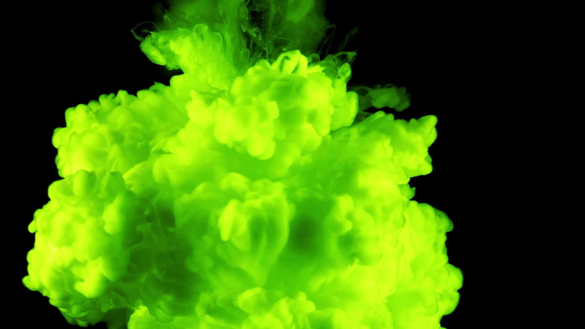 Thick Cloud Of Yellow Green Smoke Wallpaper