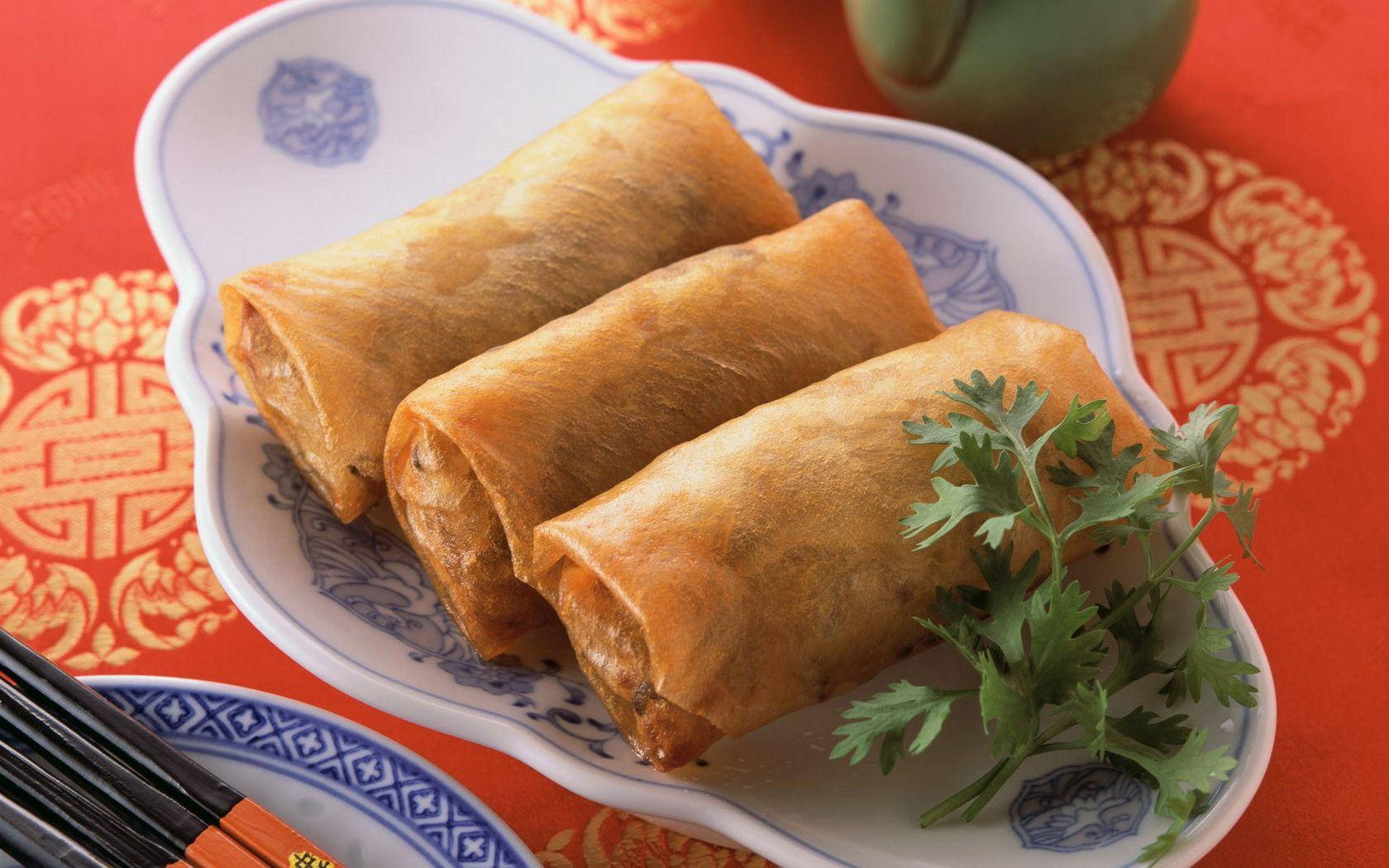 Thick Egg Rolls On China