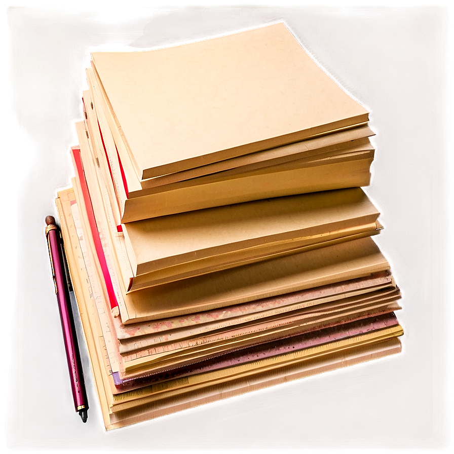 Thick Paper Stack Png Niw PNG