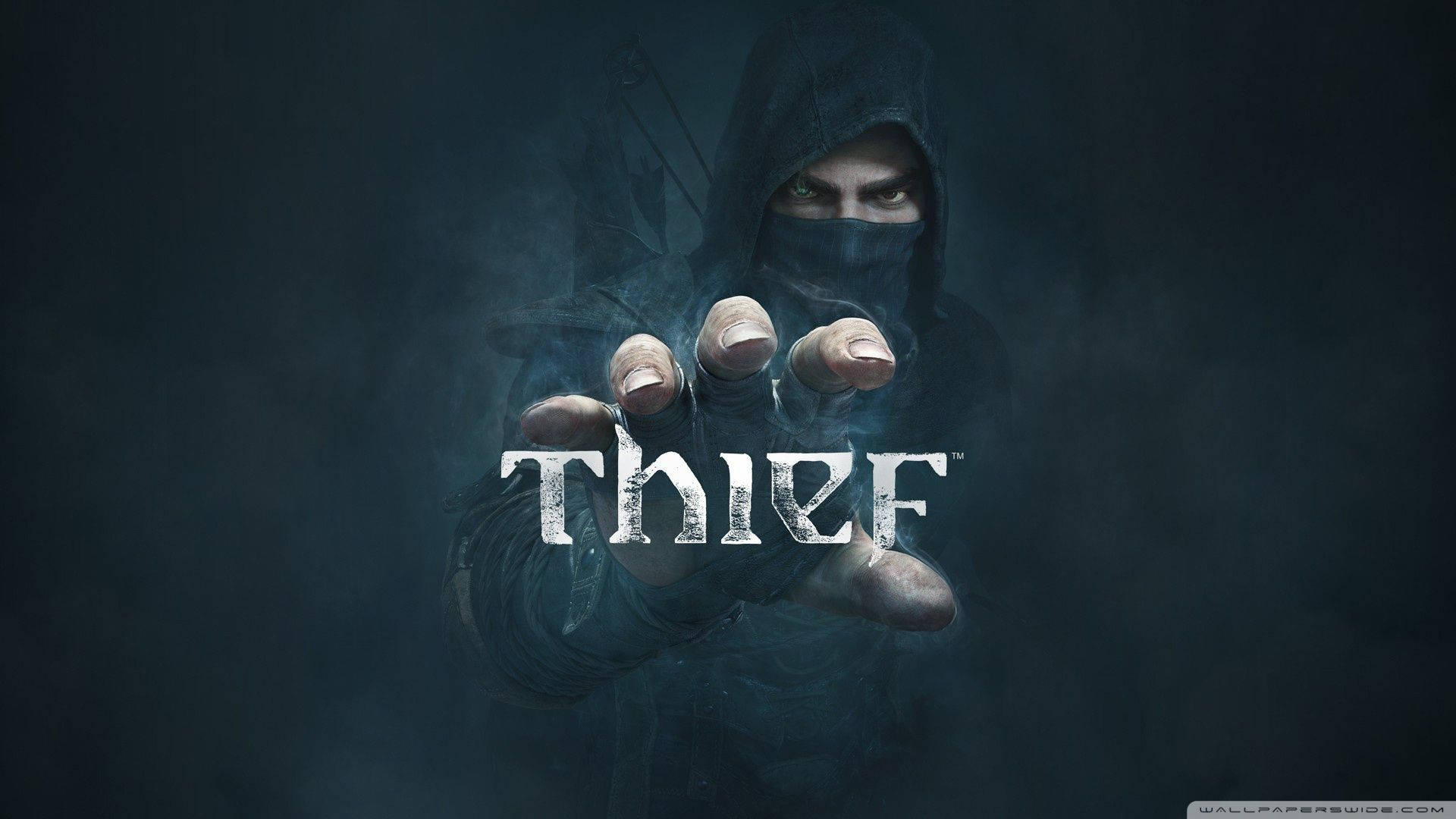 Thief Holding Word Thief Wallpaper