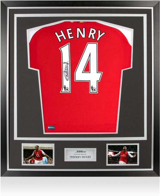 Thierry Henry Arsenal Shirt Framed PNG