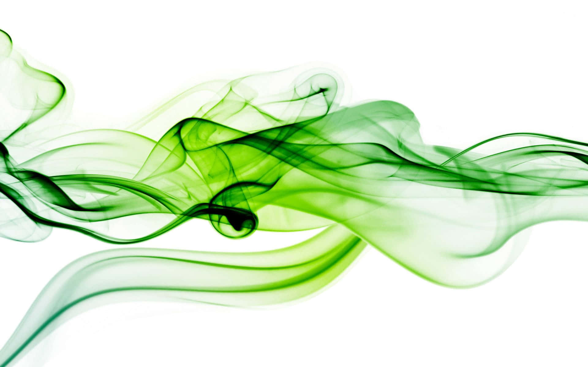 Mystifying Green and Black Smoke Wallpaper