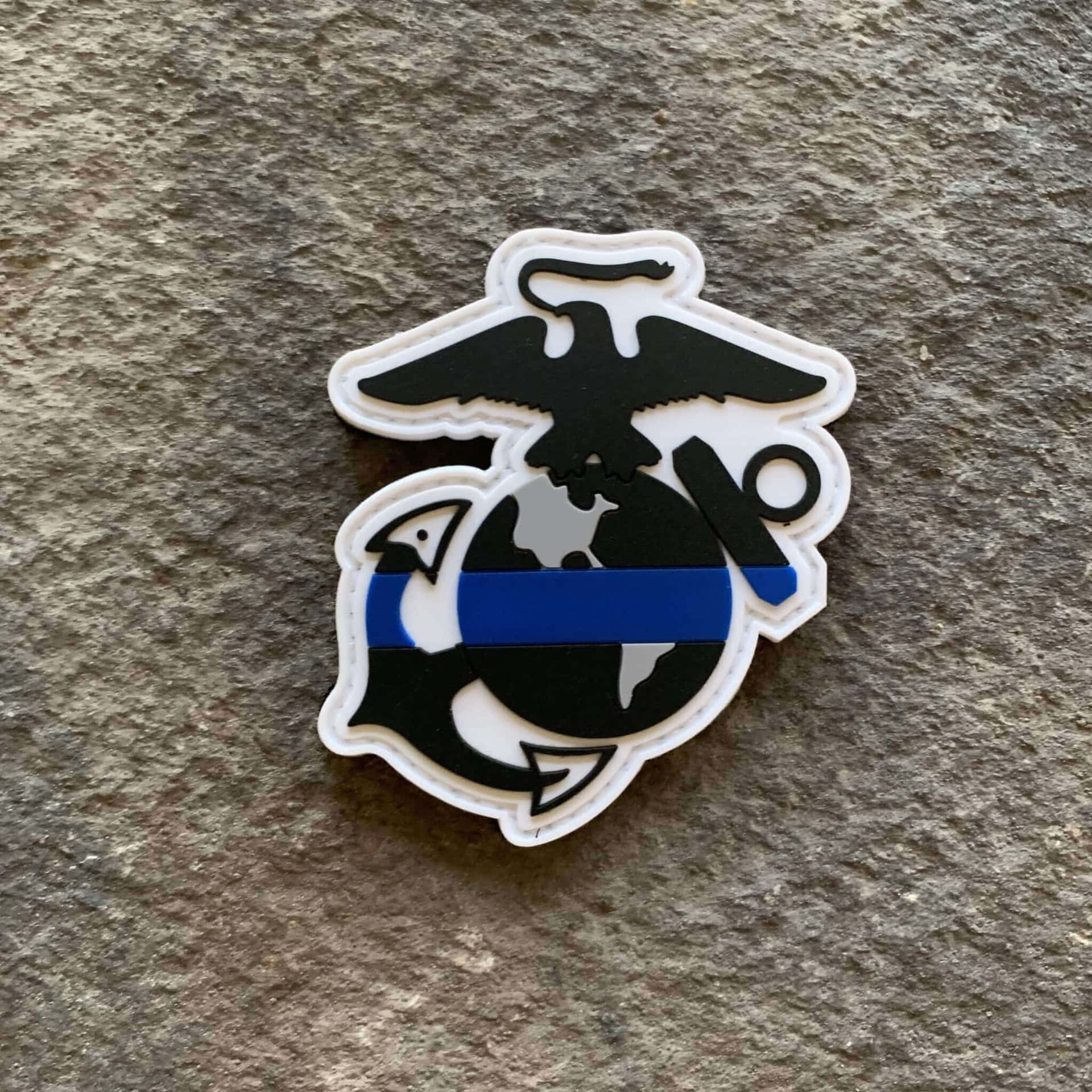 A dramatic Thin Blue Line background symbolizing support for law enforcement