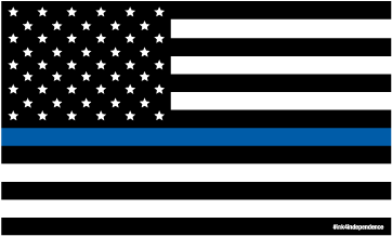 Download Thin Blue Line American Flag | Wallpapers.com