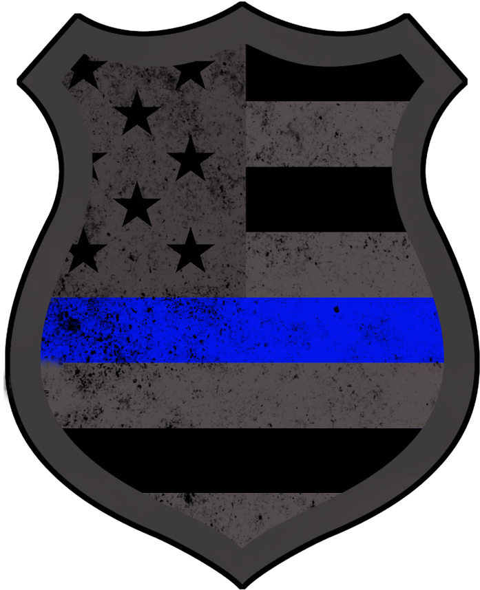 Thin Blue Line Police Badge PNG