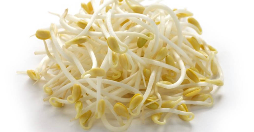 Thin Crisp Mung Bean Sprouts Vegetable Background
