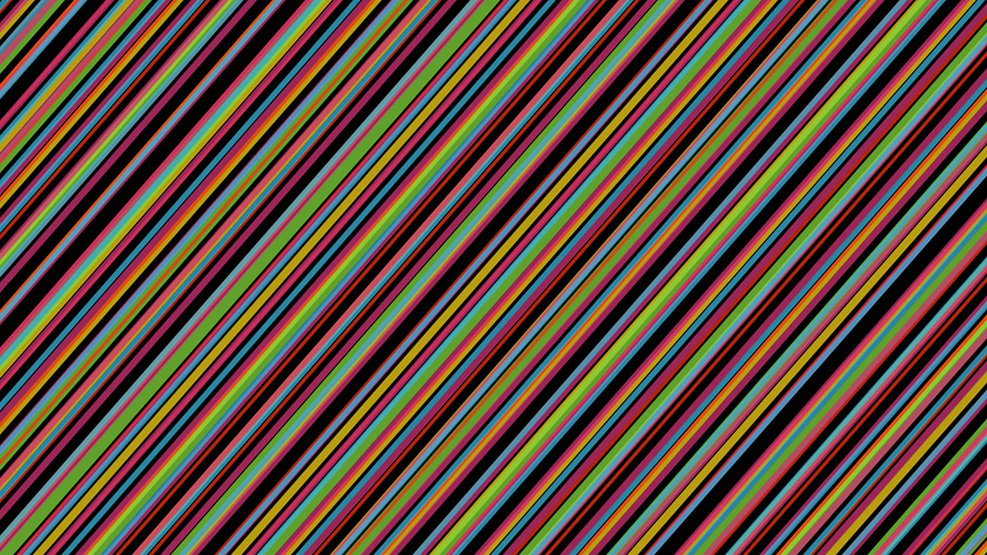 Thin Diagonal Rainbow Stripes Wallpaper