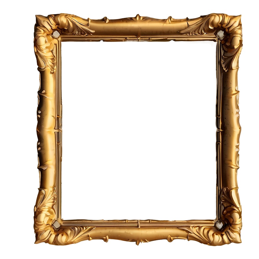 Thin Golden Frame Png Ybw97 PNG