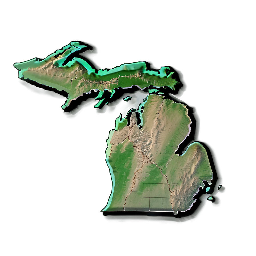 Thin Michigan Borderline Png 26 PNG