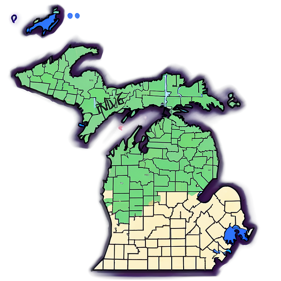 Thin Michigan Borderline Png 58 PNG