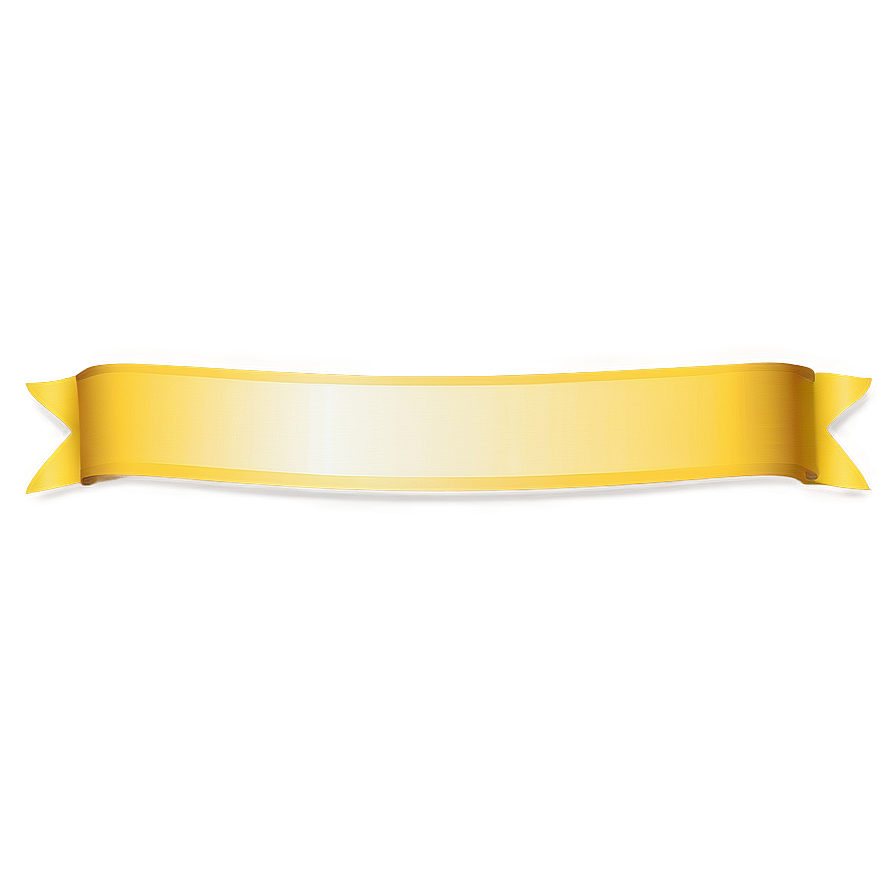 Thin Yellow Ribbon Vector Png 06262024 PNG