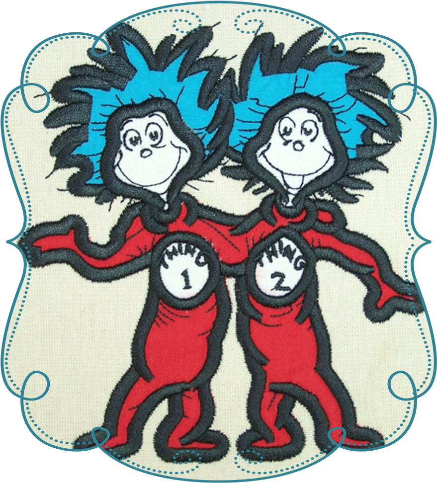 Thing1and Thing2 Illustration PNG