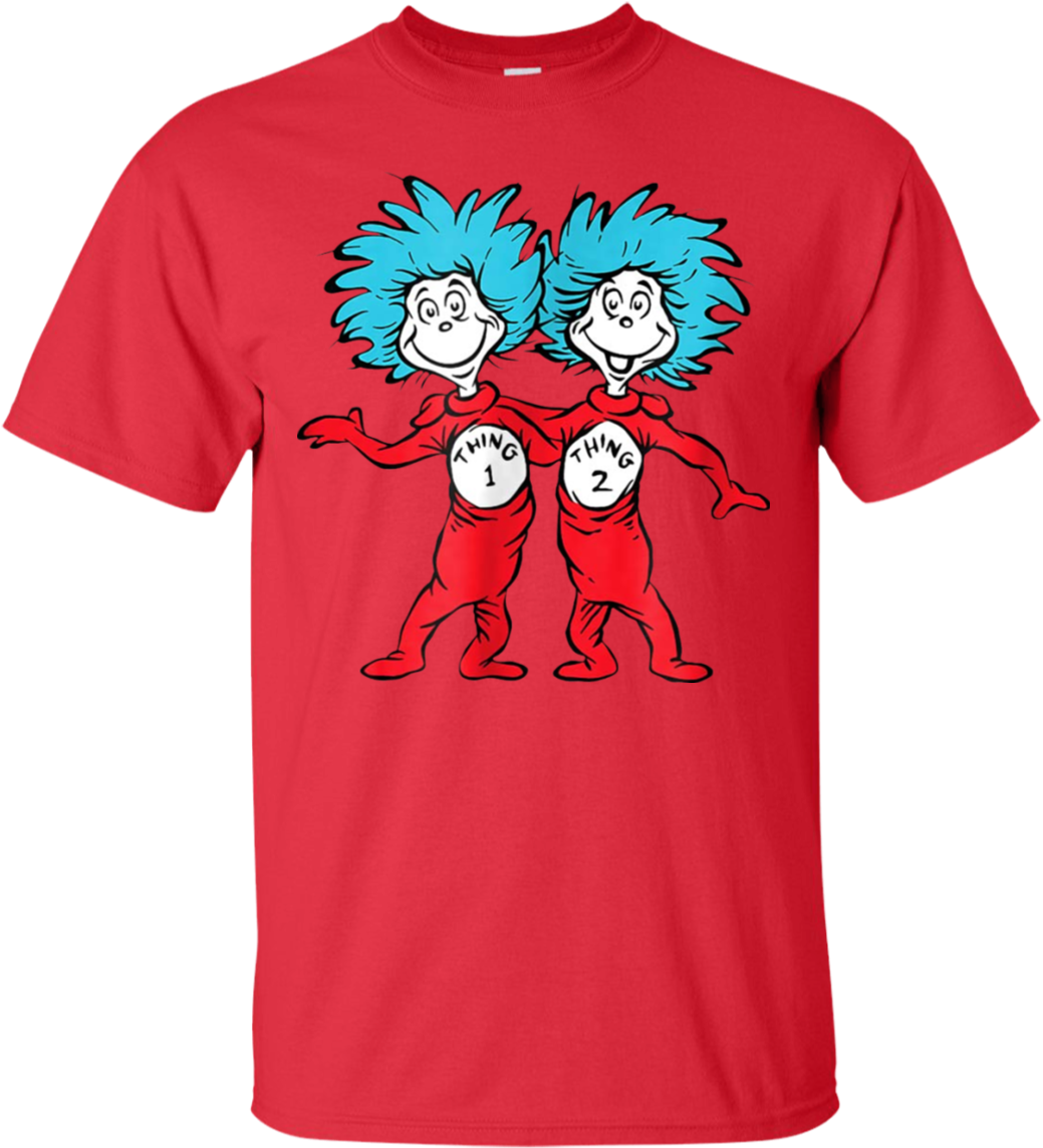 Thing1and Thing2 Red T Shirt PNG