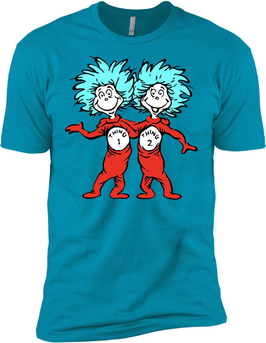 Thing1and Thing2 T Shirt Design PNG