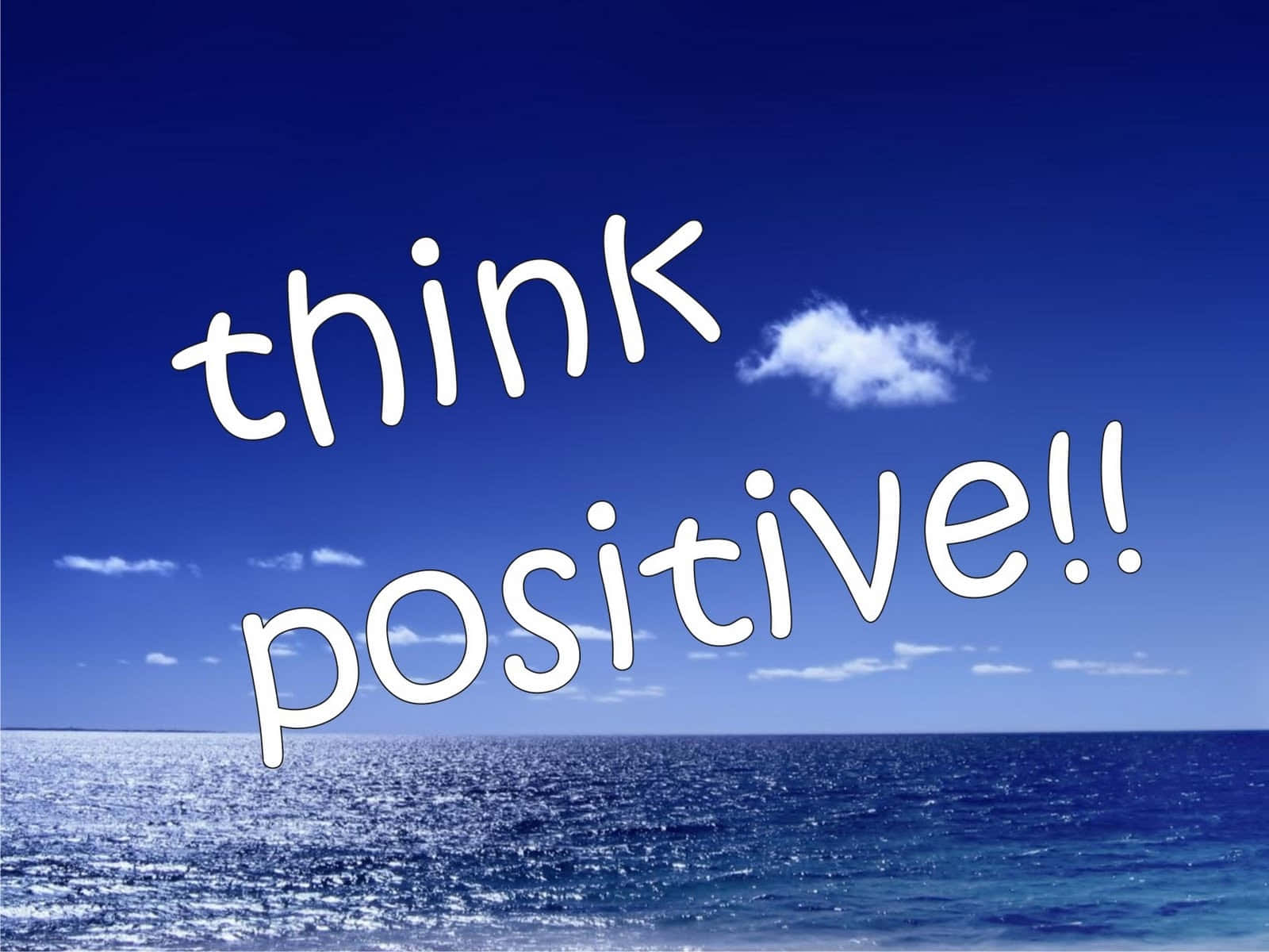 Think Positive Inspirational Quote Wallpaper