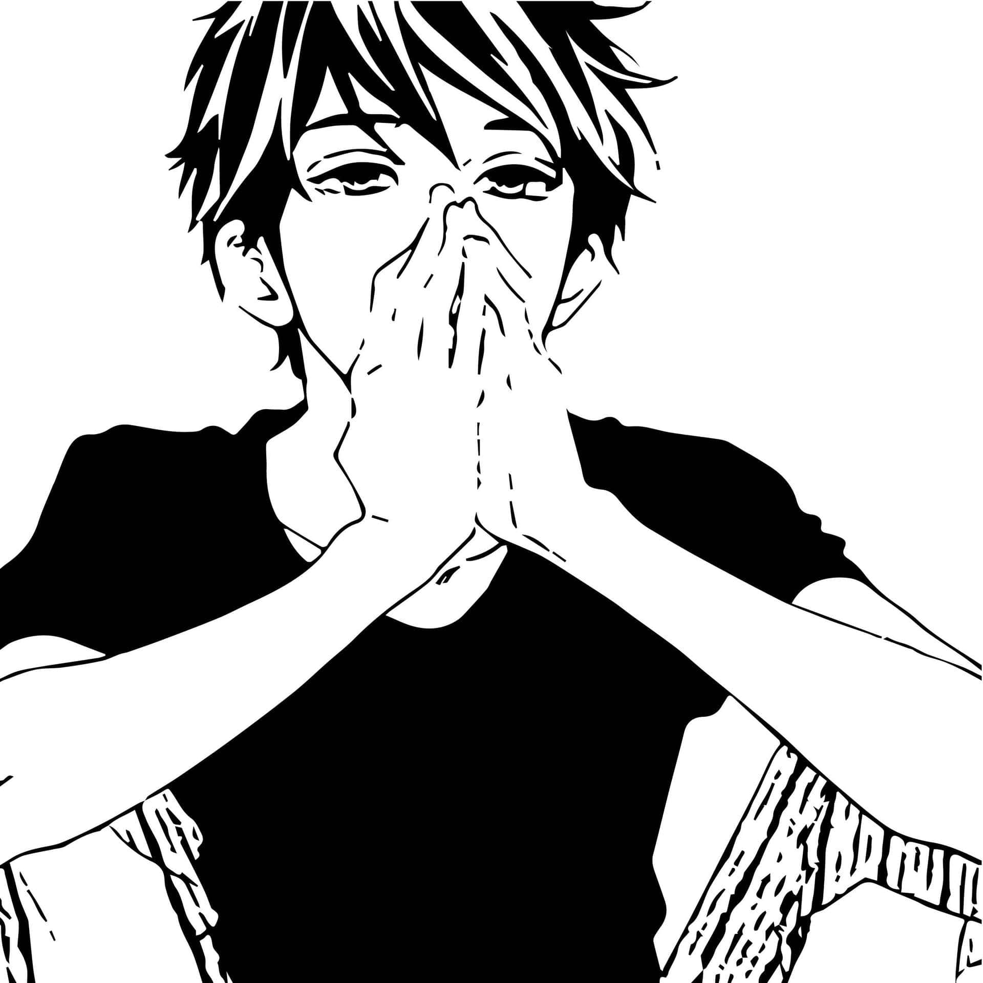 Thinking Anime Boy Depressed PFP Wallpaper