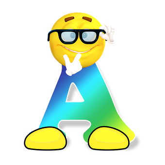 Thinking Emojiwith Letter A PNG