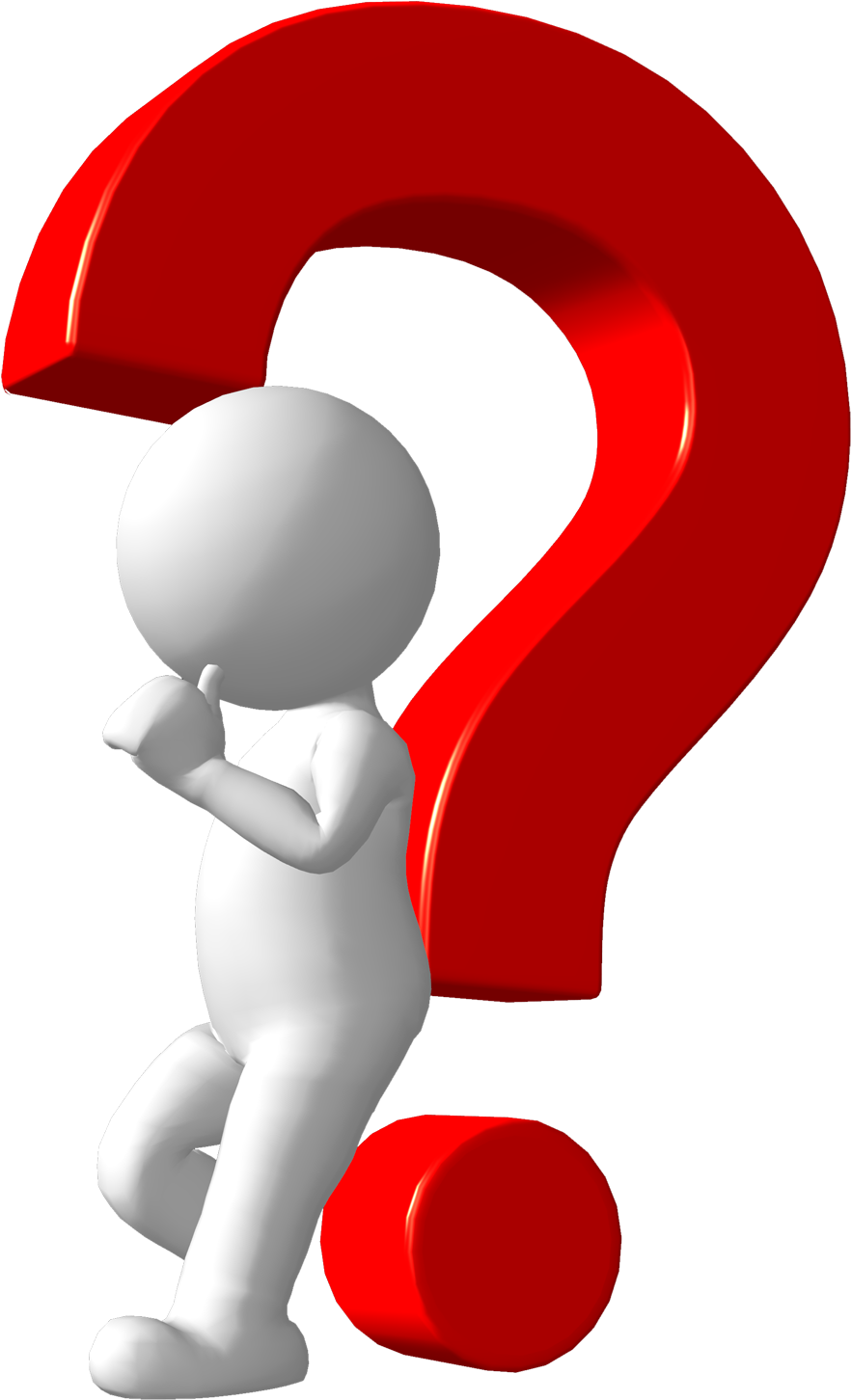 Thinking Figurewith Question Mark PNG