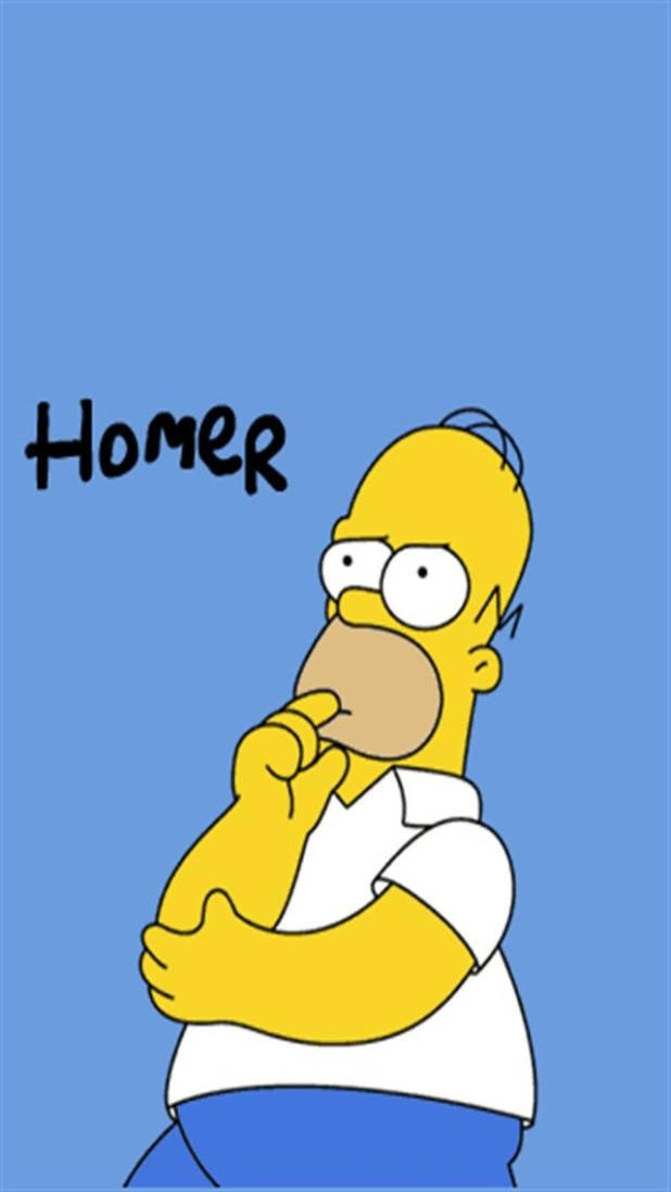 Thinking Homer Simpson Wallpaper