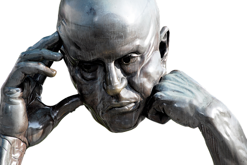 Thinking Man Sculpture PNG